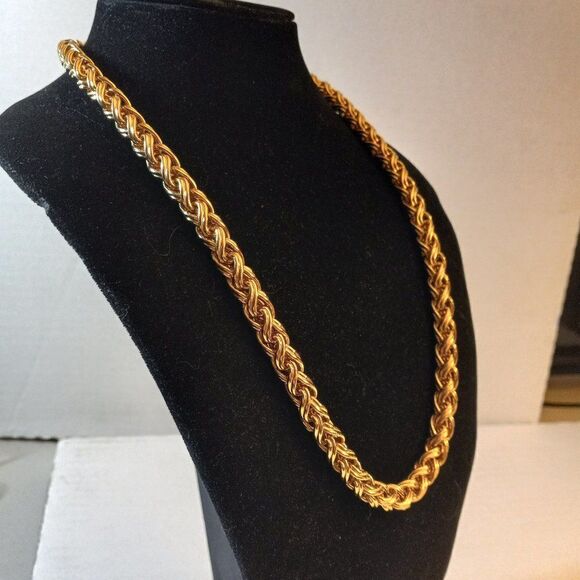 Monet heavy braided chain, vintage - Picture 2 of 7